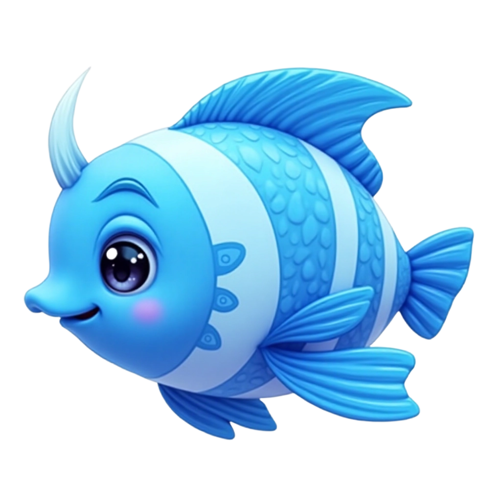 Blue Fish Cartoon